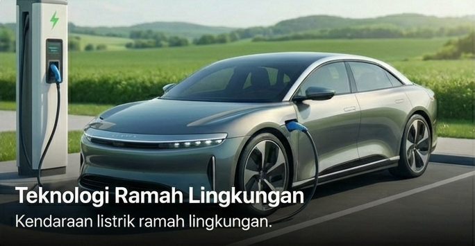 Kendaraan listrik ramah lingkungan.