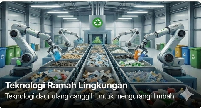 Teknologi daur ulang canggih untuk mengurangi limbah.