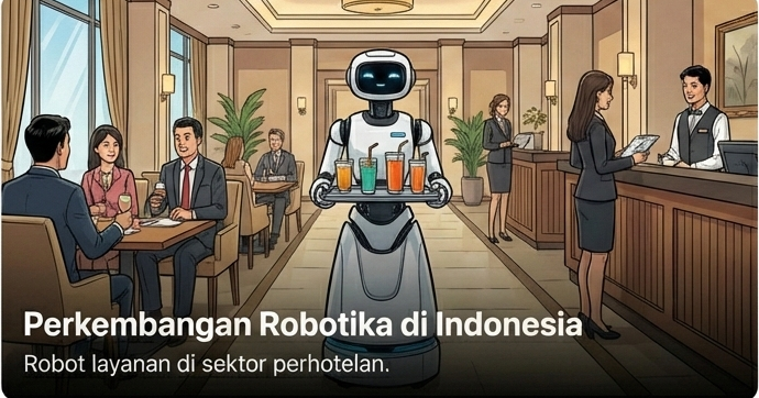 Robot layanan di sektor perhotelan.